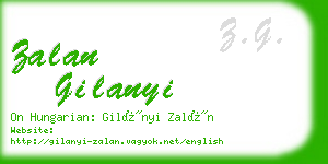 zalan gilanyi business card